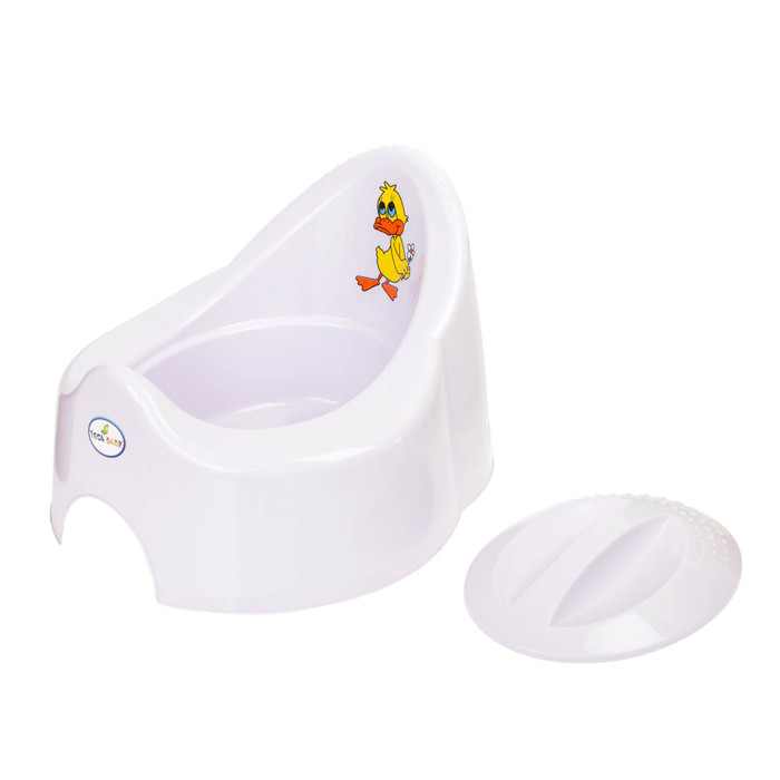 Горшок детский музыкальный «Утёнок», с крышкой, цвета МИКС