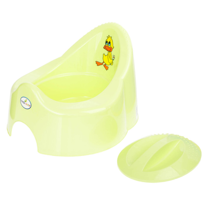 Горшок детский музыкальный «Утёнок», с крышкой, цвета МИКС