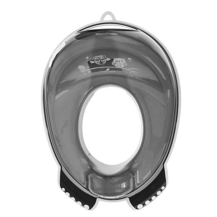 Детская накладка на унитаз антискользящая «Совы», цвет чёрный