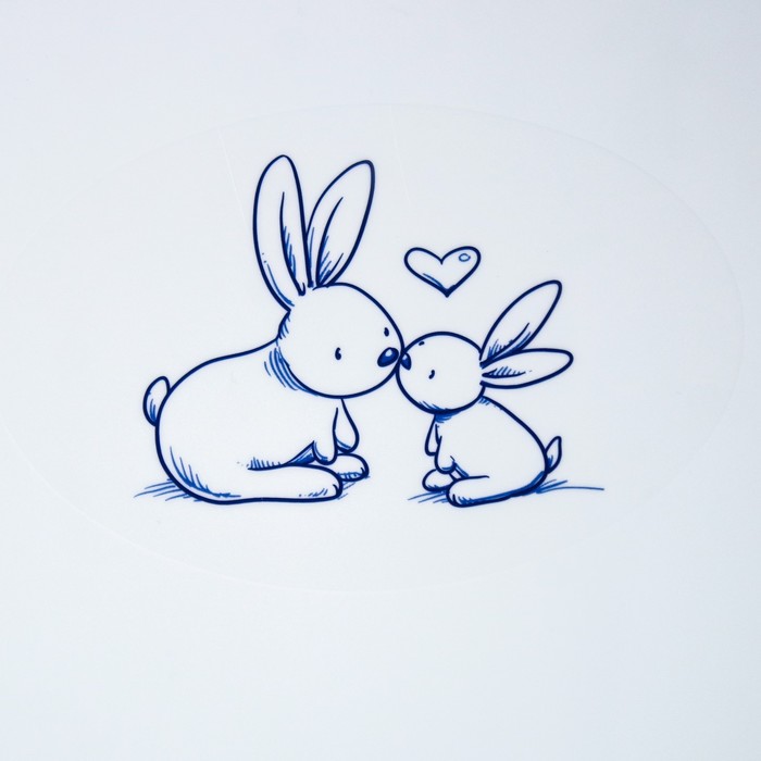 Ванна детская «Кролики» со сливом и термометром, 92 см, цвет белый