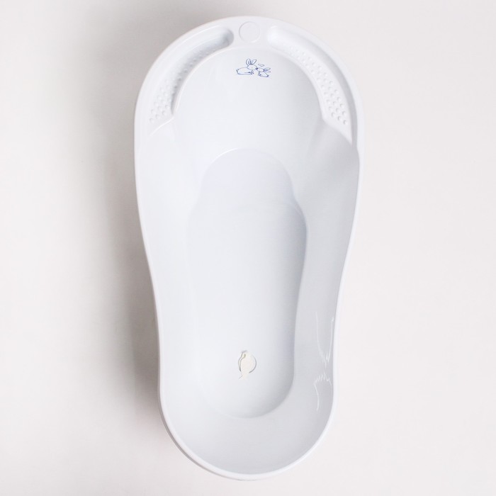 Ванна детская «Кролики» со сливом и термометром, 92 см, цвет белый