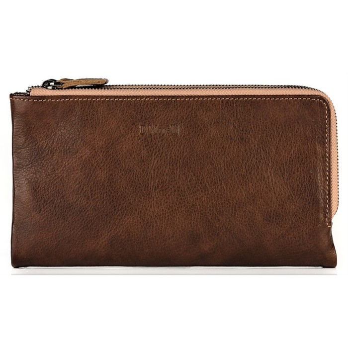 Сумка-органайзер на молнии, 3 отд, н/кожа, коричневый (DM-DO05-K022)