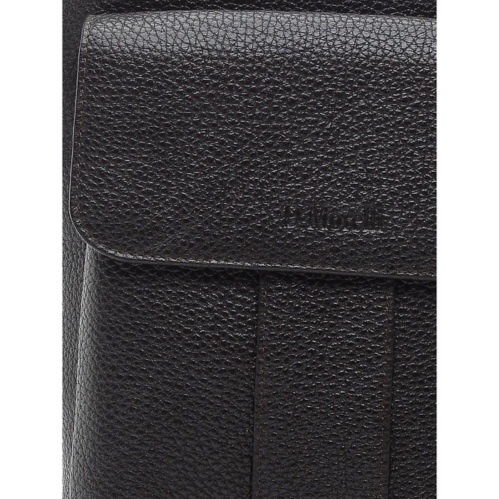 Сумка мужская на молнии, 2 отд, н/кожа, коричневый (DM-MS05-F002)