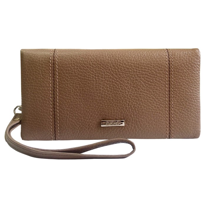 Портмоне для купюр на кнопке, 4 отд, н/кожа, бежевый (DM-P037-F24)