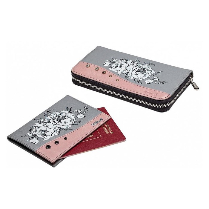 Обложка для автодокументов, цвет серый