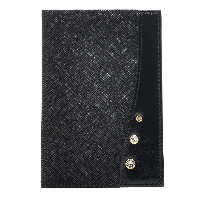 Обложка для автодокументов без застежки, н/кожа, чёрный (SW-OD01-RN01-029)