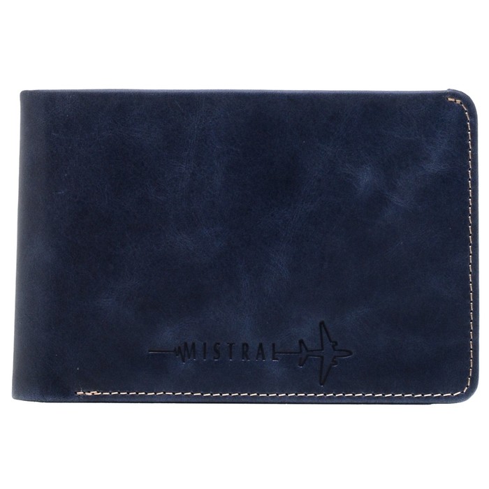 Портмоне для купюр без застежки, 3 отд, н/кожа, синий (MT-P022-K382-A)