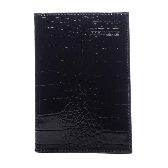 Бумажник для автодокументов без застёжки, 1 ряд, 8 карманов, цвет чёрный