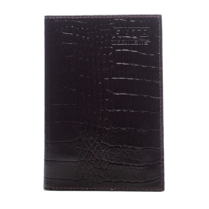 Бумажник для автодокументов без застёжки, 1 ряд, 8 карманов, цвет бордовый