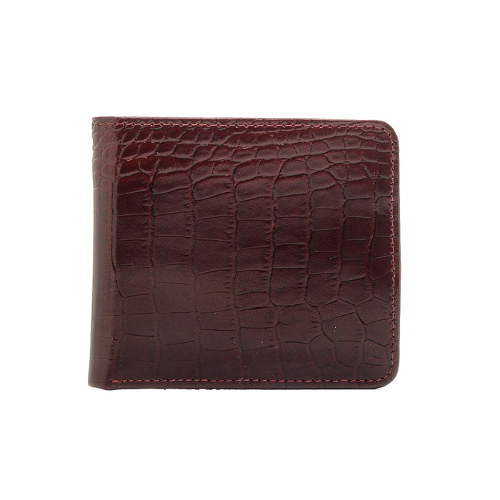 Портмоне для купюр на кнопке, 2 отд, н/кожа, красный (FT-P024-KR55)