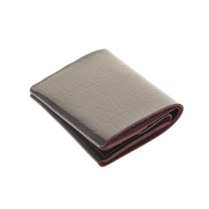 Портмоне для купюр на кнопке, 3 отд, н/кожа, бордовый (FT-P054-KR56)