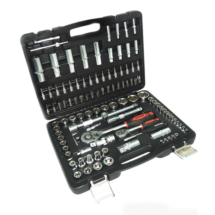 Набор инструмента Partner PA-40108, 1/4", 1/2", головки 6-гр. 4-32 мм, 108 пр., кейс