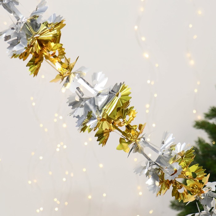 Гирлянда-растяжка "Резные цветы" (микс)