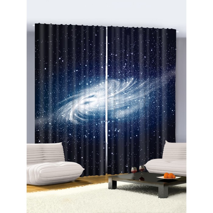 Комплект фотоштор "Галактика", 145 х 265 см - 2 шт, разноцветный