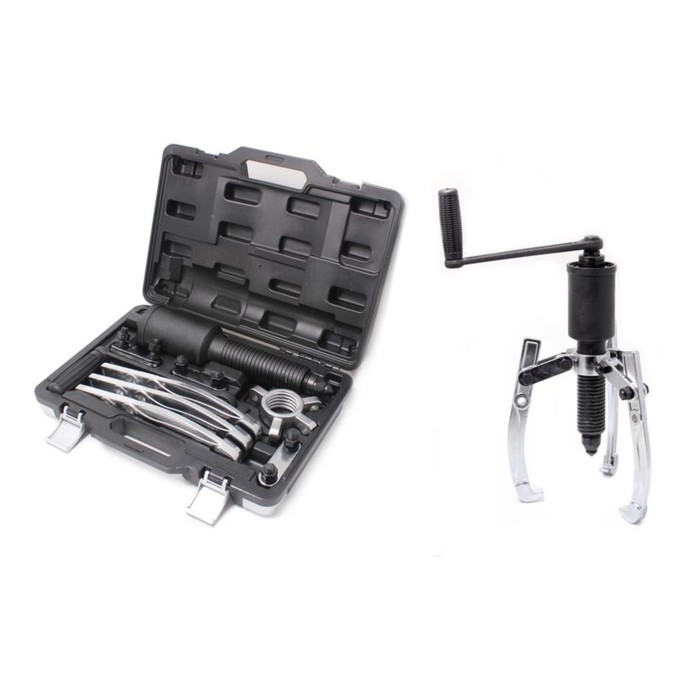 Съемник двух-трехлапый Partner PA-1000, гидравл., 10т, Ø75-300мм, ход штока 120мм, кейс