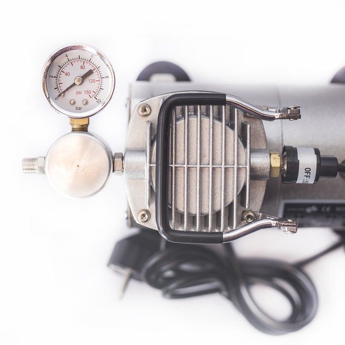 Миникомпрессор поршневой Partner AS18, с фильтром, для аэрографа, 2.8 бар, 23 л/мин