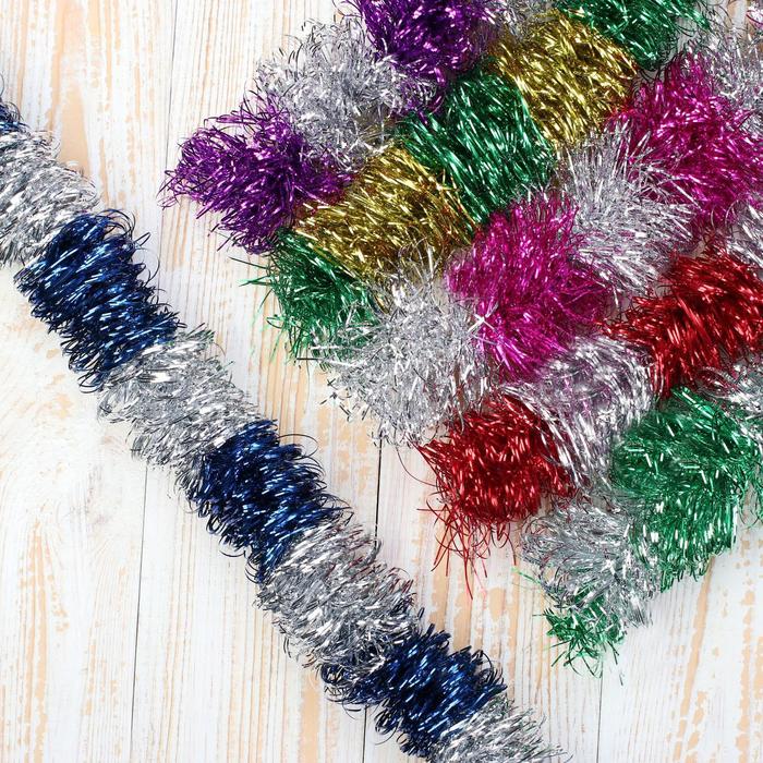 Мишура "Серебристые фонарики" (микс)