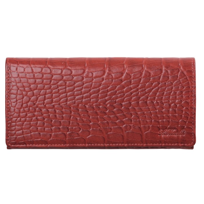 Портмоне женское на кнопке, 3 отд, н/кожа, красный (DM-P015-KR17)