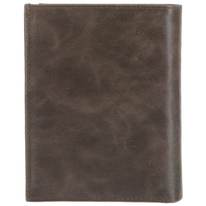 Бумажник для автодокументов без застёжки, 2 ряд, 10 карманов, натуральная кожа, цвет коричневый