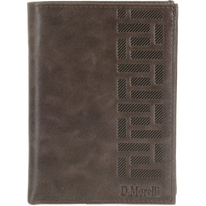 Портмоне для купюр без застёжки, 3 отд, натуральная кожа, коричневый