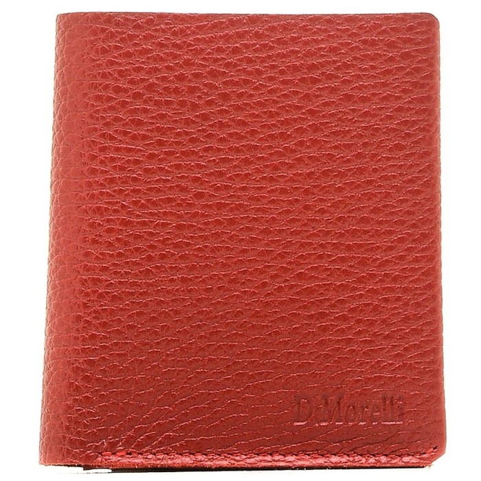 Портмоне для купюр на кнопке, 3 отд, н/кожа, красный (DM-P054-F007)