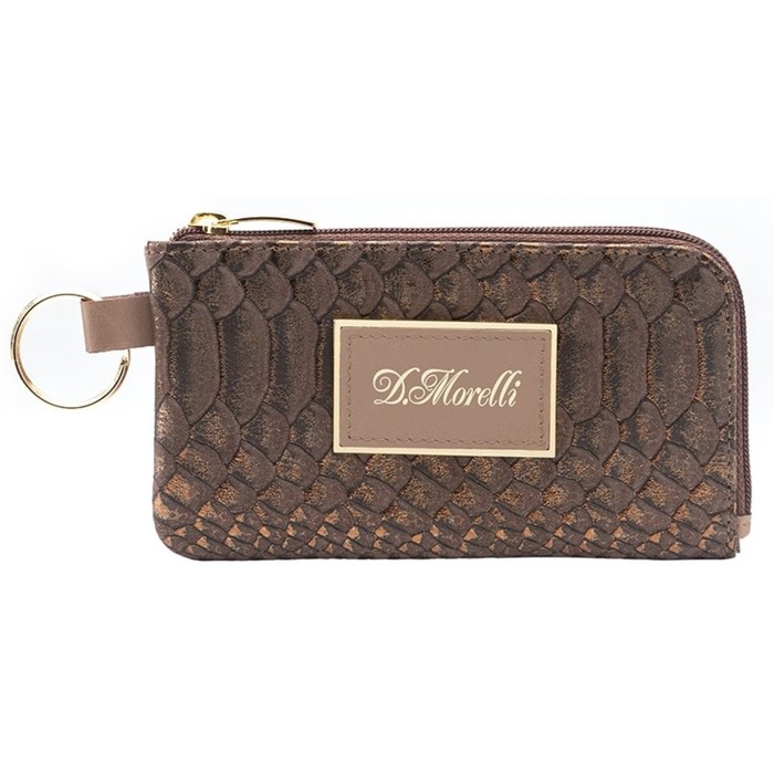 Ключница на молнии, цвет красный