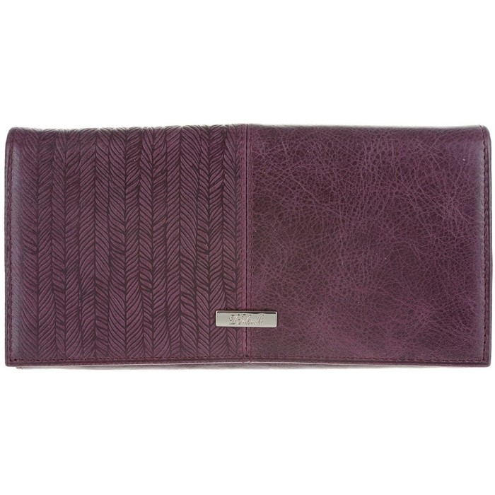 Портмоне женское на кнопке, 5 отд, н/кожа, бордовый (DM-P009-KT47)