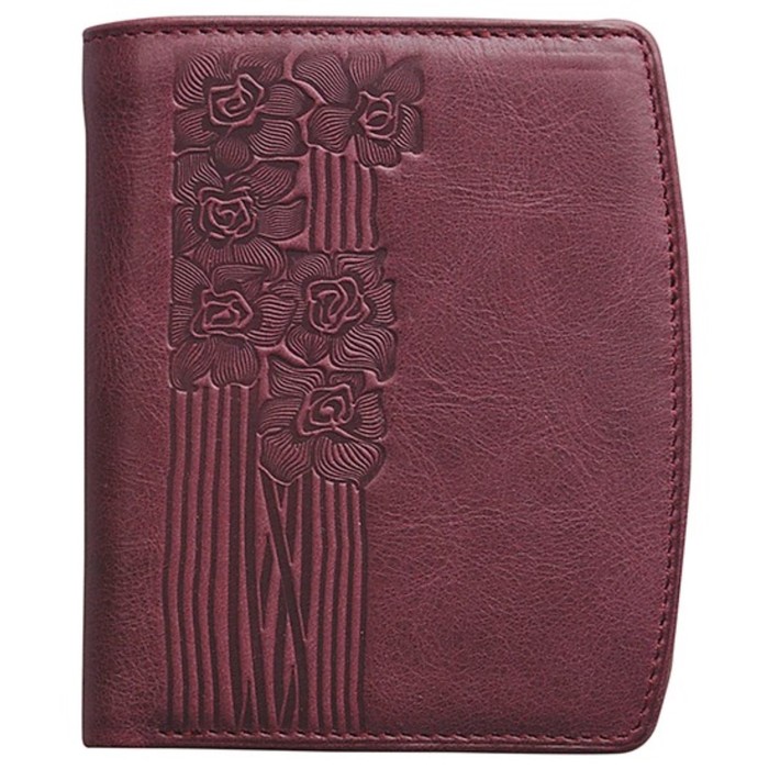 Портмоне женское на кнопке, 2 отд, н/кожа, бордовый (DM-P057-KT45)