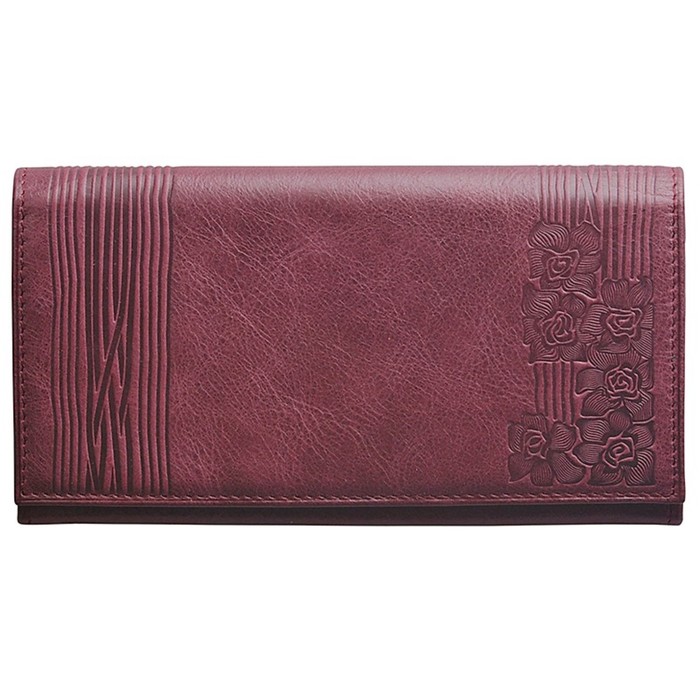 Портмоне женское на кнопке, 7 отд, н/кожа, бордовый (DM-P099-KT45)