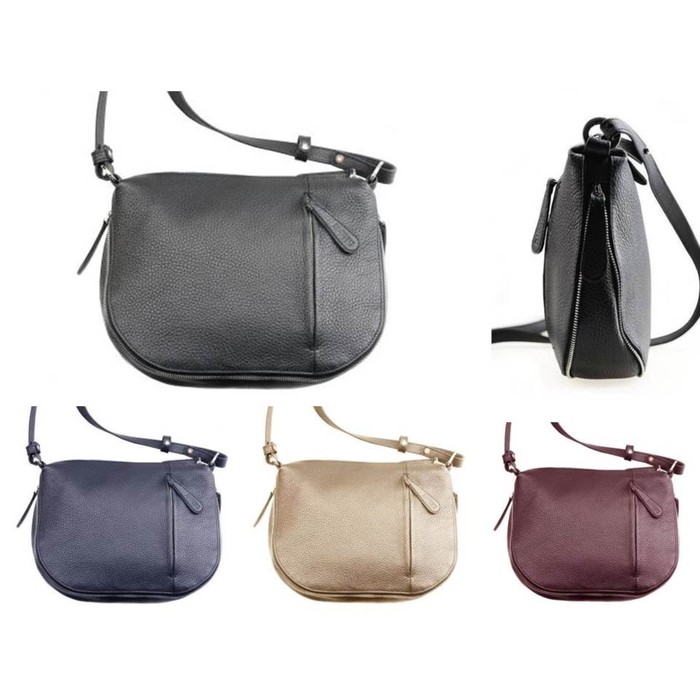 Сумка женская на молнии, 1 отдел, натуральная кожа, цвет чёрный