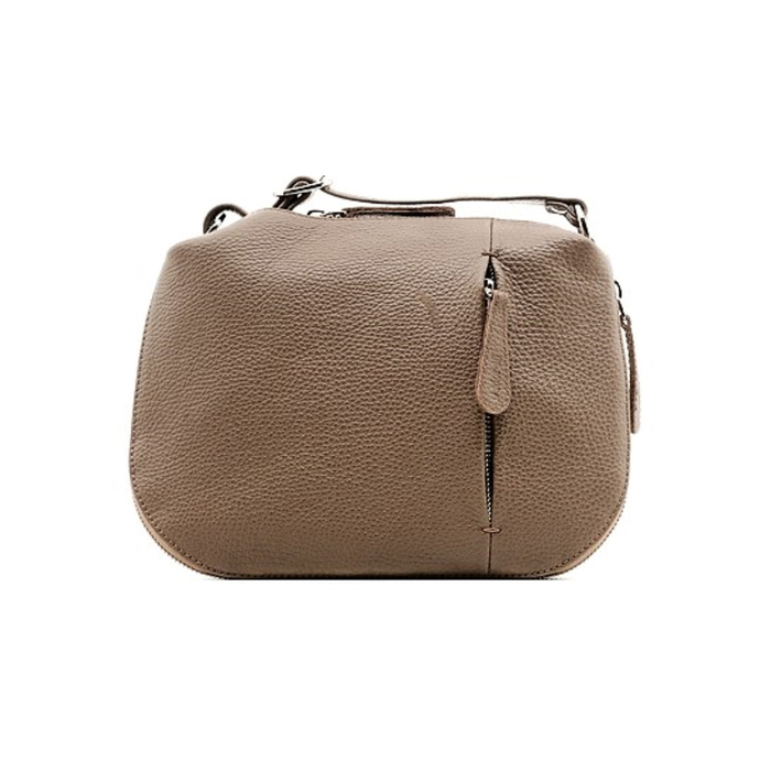 Сумка женская, отделение на молнии, натуральная кожа, цвет бежевый