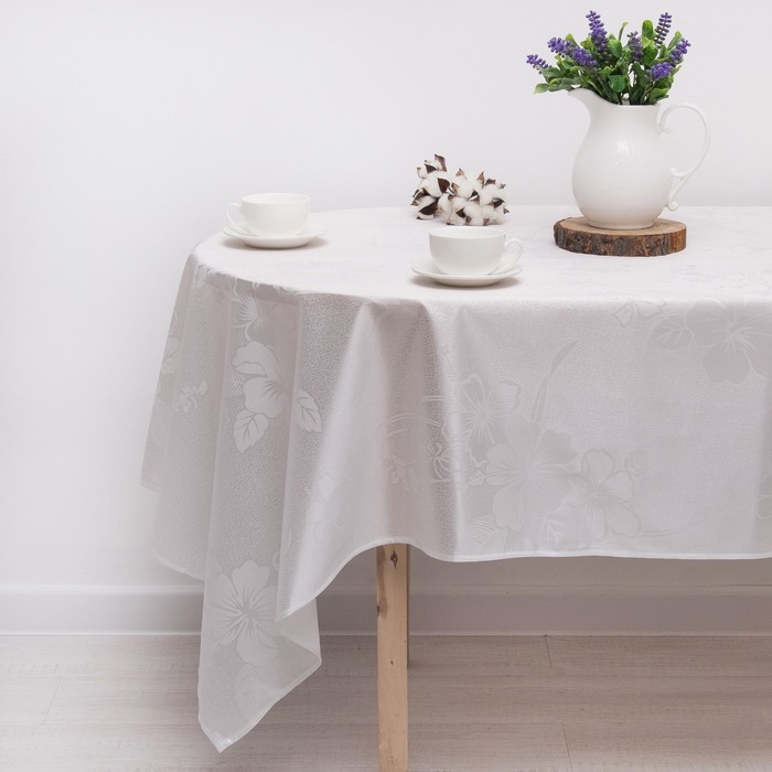 Скатерть "Версаль" 130х180см, трикот,принт МИКС, 100% п/э