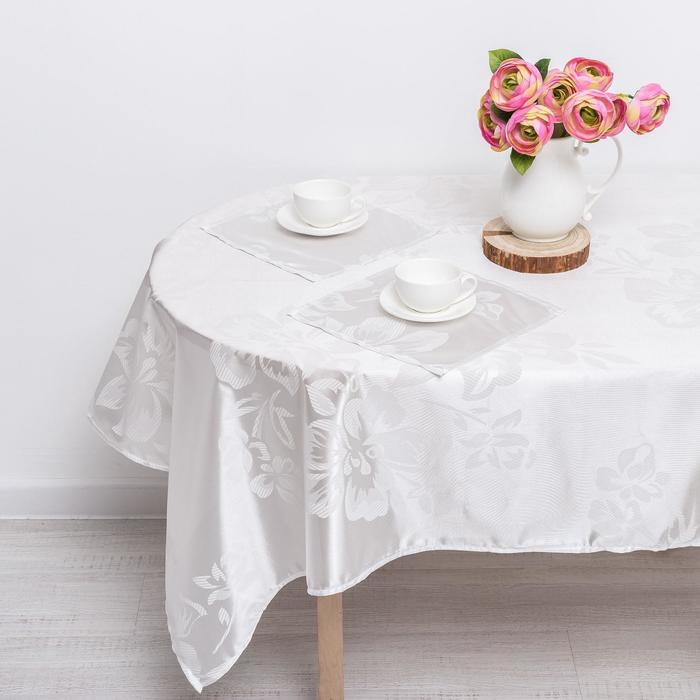 Скатерть "Версаль" 140х140 см,салфетка 30х30 см(6шт),принт МИКС