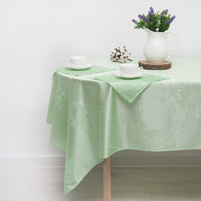 Скатерть "Мохито" 140х210 см,салфетка 30х30 см(6шт), принт МИКС,