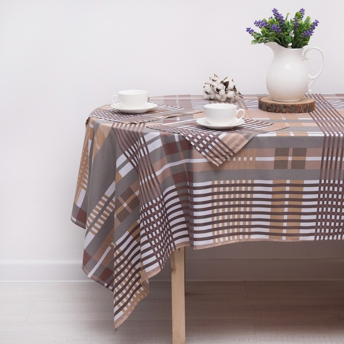 Скатерть "Стенфорд" 140х140 см,салфетка 30х30 см(6шт)