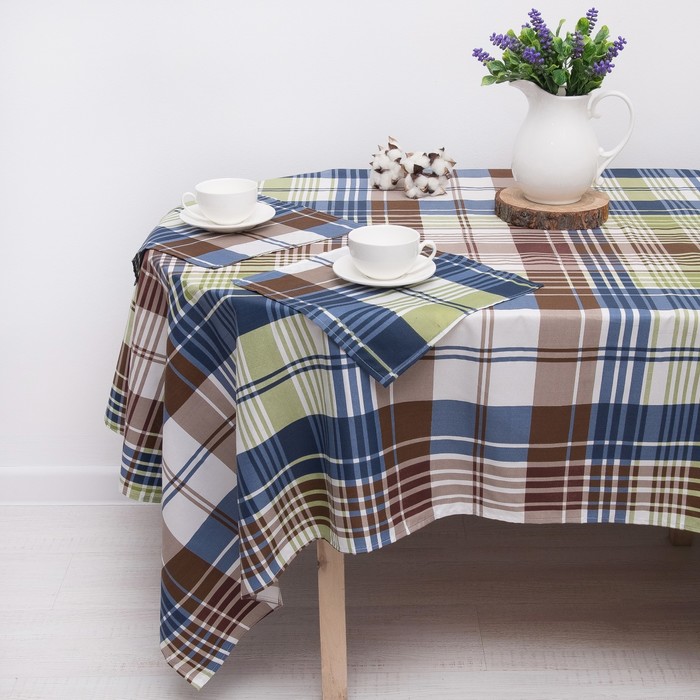 Скатерть "Брайтон" 140х140 см,салфетка 30х30 см(6шт)