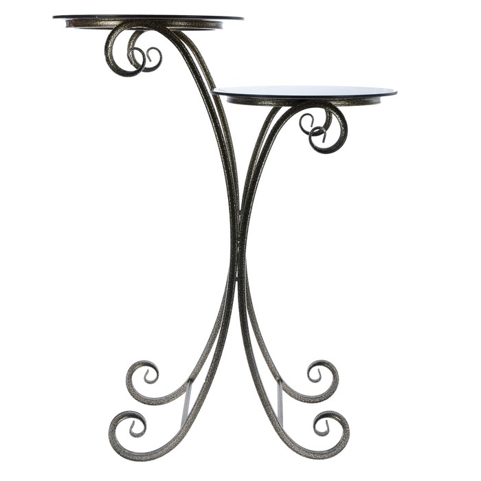 Подставка для цветов напольная "Двойная", цвет бронза 870х520х285мм УЦЕНКА нет присосок