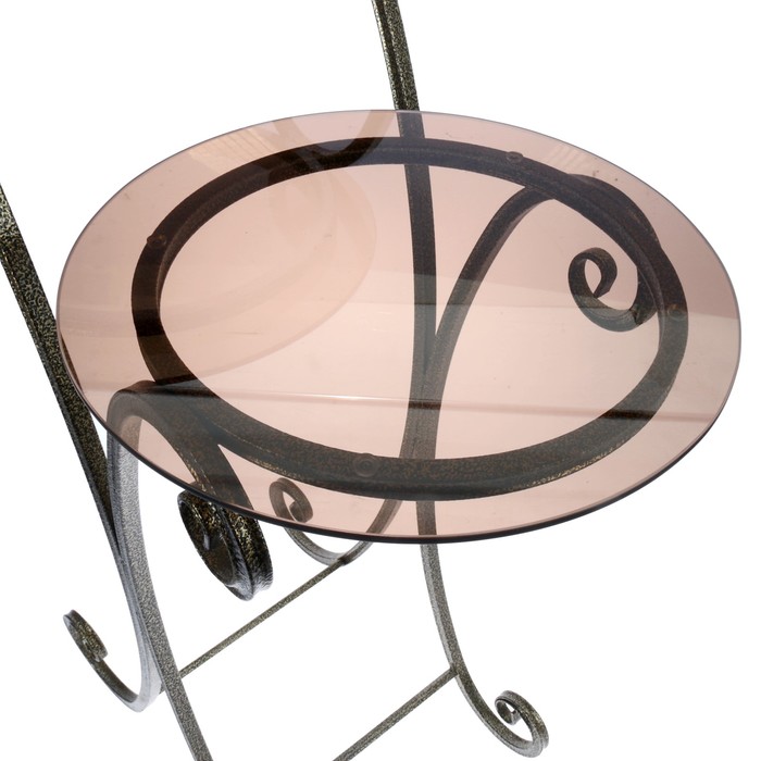 Подставка для цветов напольная "Двойная", цвет бронза 870х520х285мм УЦЕНКА нет присосок