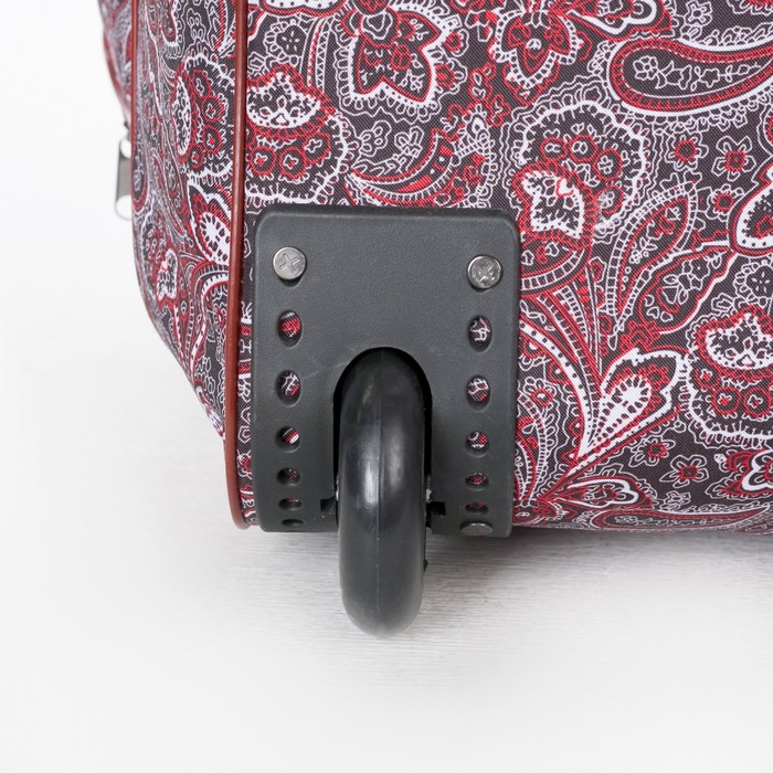 Сумка дорожная на колёсах, с расширением, 1 отдел, 1 наружный карман, цвет бордовый