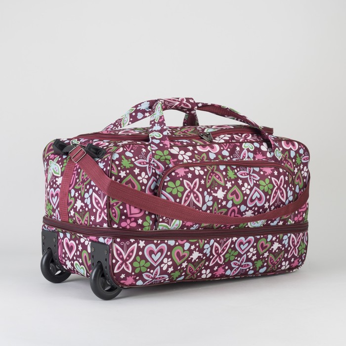 Сумка дорожная на колёсах, с расширением, 1 отдел, наружный карман