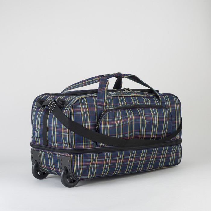Сумка дорожная на колёсах, с расширением, 1 отдел, наружный карман