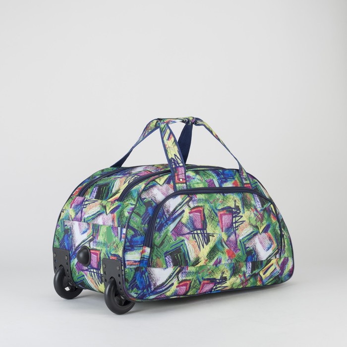 Сумка дорожная на колёсах «Абстракция», 1 отдел, 1 наружный карман