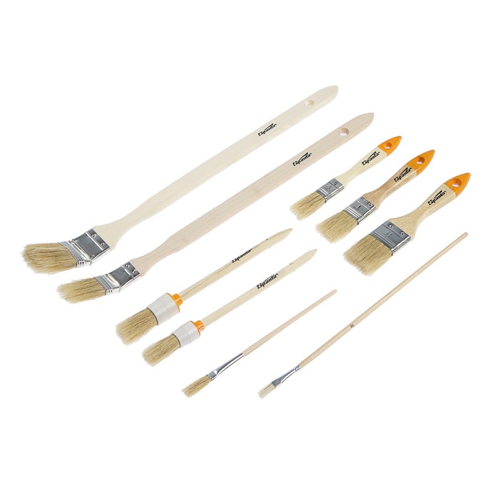 Набор кистей Sparta, 8 шт, плос.1/2"-1/5",круг.№2,4,радиат.1",1,5",для масл кр №2,6 УЦЕНКА