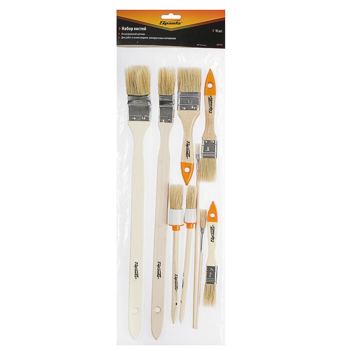 Набор кистей Sparta, 8 шт, плос.1/2"-1/5",круг.№2,4,радиат.1",1,5",для масл кр №2,6 УЦЕНКА