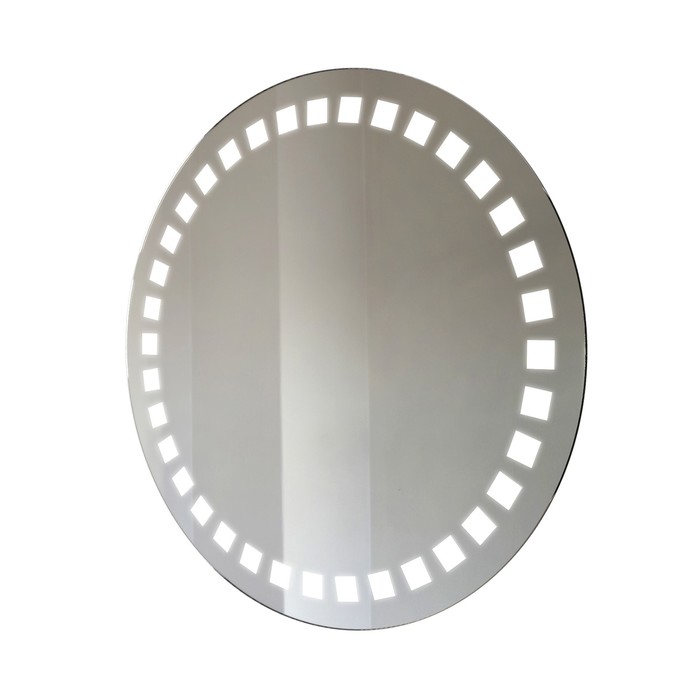 Зеркало круглое с подсветкой 70 см, 4 мм еврокромка, основа МДФ 16 мм, LED лента, арт_15-2