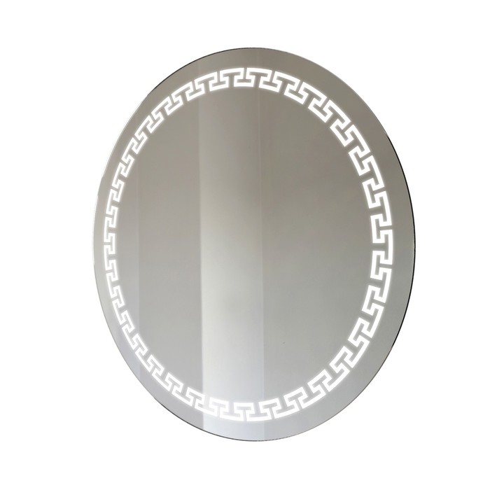 Зеркало круглое с подсветкой 70 см, 4 мм еврокромка, основа МДФ 16 мм, LED лента, арт_15-3