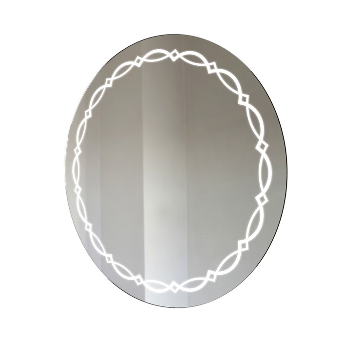 Зеркало круглое с подсветкой 70 см, 4 мм еврокромка, основа МДФ 16 мм, LED лента, арт_15-4