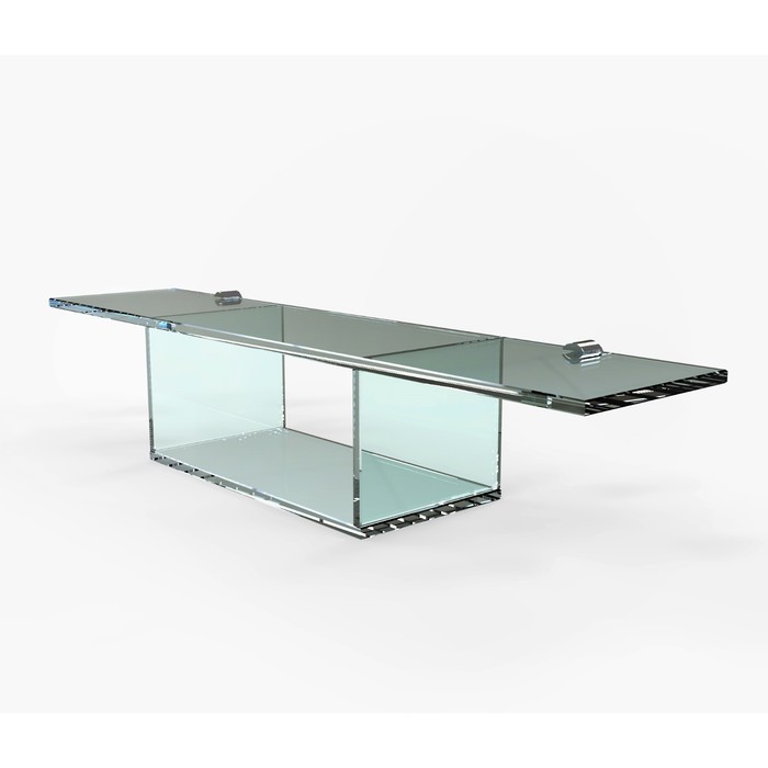 Стеклянная полка 60х11,6 см, 8 мм сырое стекло, крепление к стене 2шт в комплекте, арт_47