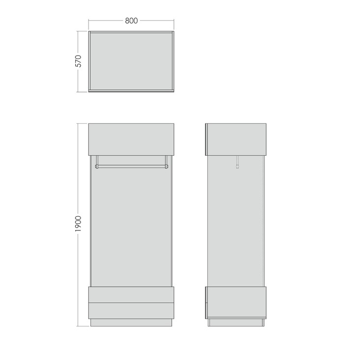 Шкаф стеклянный, стенки и облицовка стекло 10 мм, корпус ЛДСП 16 мм, арт_61