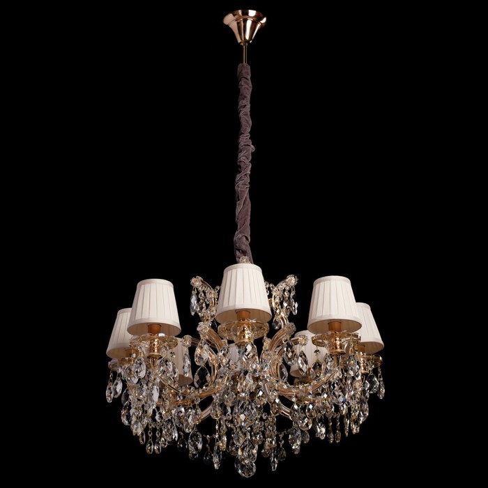 Люстра подвесная "Даниэль" 8x60W E14 золото 67x67x226см